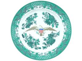 CHINESE EXPORT PORCELAIN PLATE REAGAN BUSH INAUGURATION