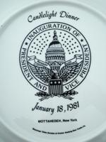 CHINESE EXPORT PORCELAIN PLATE REAGAN BUSH INAUGURATION