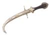 19TH C MOROCCAN SILVER GOLD BERBER JAMBIYA DAGGER PIC-1