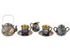 ANTIQUE MEIJI ERA JAPAN CLOISONNE ENAMEL TEA SET PIC-0