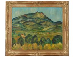 FRENCH LANDSCAPE PAINTING AFTER PAUL CEZANNE