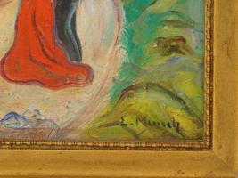 EXPRESSIONIST OIL PAINTING IN MANNER OF EDVARD MUNCH