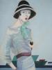 JAPANESE OIL PORTRAIT PAINTING BY SEIJI TOGO PIC-1