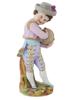 BISQUE PORCELAIN MUSICIAN BOY FIGURINE PIC-0