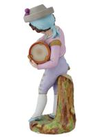 BISQUE PORCELAIN MUSICIAN BOY FIGURINE