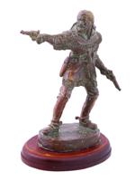 AMERICAN BRONZE G CUSTER SCULPTURE BY BERNARD KIM