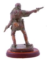 AMERICAN BRONZE G CUSTER SCULPTURE BY BERNARD KIM