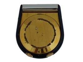 JAEGER LE COULTRE MEMOVOX GILT STEEL TRAVEL CLOCK