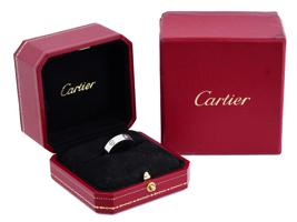 CARTIER 18K WHITE GOLD AND DIAMONDS LOVE RING IOB