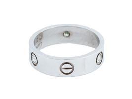 CARTIER 18K WHITE GOLD AND DIAMONDS LOVE RING IOB