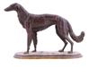 CAST BRONZE RUSSIAN HOUND ANIMAL SCULPTURE PIC-1