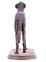 CAST BRONZE RUSSIAN HOUND ANIMAL SCULPTURE