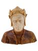 ANTIQUE ITALIAN SCHOOL ALABASTER BUST OF DANTE PIC-0