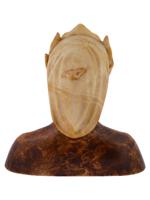 ANTIQUE ITALIAN SCHOOL ALABASTER BUST OF DANTE