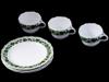 GERMAN MEISSEN PORCELAIN COFFEE CUPS SAUCERS SET PIC-0