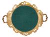 ANTIQUE CLOISONNE ENAMEL SERVING MIRROR TRAY PIC-2