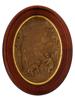 OVAL PATINATED BRONZE WALL PLAQUES W CHERUB DECOR PIC-3