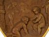 OVAL PATINATED BRONZE WALL PLAQUES W CHERUB DECOR PIC-4