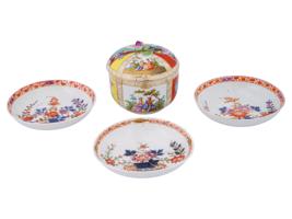 COLLECTION OF GERMAN MEISSEN PORCELAIN BOWL SAUCERS