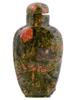 ANTIQUE CHINESE UNIKITE STONE SNUFF BOTTLE W LIZARD PIC-1