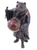 ANTIQUE JAPANESE PATINATED BRONZE TANUKI STATUE PIC-0