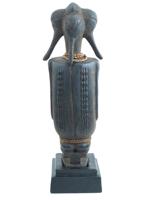 WEST AFRICAN IVORY COAST BAULE MALE FIGURINE W STAND