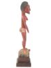 WEST AFRICAN BAULE CARVED RED WOOD FEMALE FIGURINE PIC-4