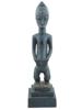 WEST AFRICAN BAULE HAND CARVED WOOD FEMALE FIGURINE PIC-1