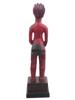 WEST AFRICAN BAULE CARVED RED WOOD FEMALE FIGURINE PIC-4