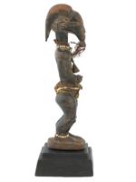 WEST AFRICAN IVORY COAST BAULE MALE FIGURINE W STAND