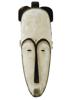 CENTRAL AFRICAN NGIL GABON WHITE CARVED WOOD MASK PIC-0