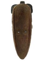 CENTRAL AFRICAN NGIL GABON WHITE CARVED WOOD MASK