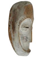 CENTRAL AFRICAN CONGO LEGA BWAMI WOODEN MASK