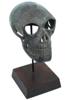 VINTAGE WEST AFRICAN BRONZE SKULL SCULPTURE PIC-0