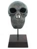 VINTAGE WEST AFRICAN BRONZE SKULL SCULPTURE PIC-1