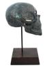 VINTAGE WEST AFRICAN BRONZE SKULL SCULPTURE PIC-4