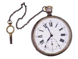 ANTIQUE SWISS GENEVE BORNARD 10 RUBIS POCKET WATCH