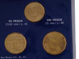 ARGENTINEAN FIFA WORLD CUP 1978 PESO COINS SET