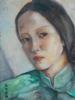 ATTR TO GEORGETTE CHEN CHINESE PORTRAIT OIL PAINTING PIC-1