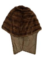 GLADYS LADIES NATURAL BROWN MINK FUR SHAWL CAPE