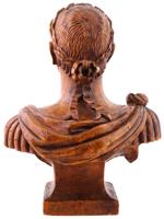 19TH C GRAND TOUR CARVED WOOD BUST OF MARCUS AURELIUS