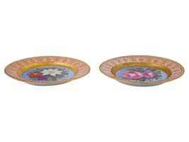 PAIR OF ANTIQUE ENGLISH PORCELAIN DECORATIVE PLATES