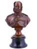 ANTIQUE BRONZE BUST BY CHRISTIAN KEIL KAISER WILHELM I PIC-1