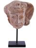 ANCIENT THAI DVARAVATI EARTHENWARE HEAD SCULPTURE PIC-0