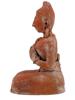 ANCIENT THAI DVARAVATI EARTHENWARE SEATED FIGURE PIC-1