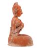 ANCIENT THAI DVARAVATI EARTHENWARE SEATED FIGURE PIC-2