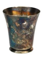 1937 NAZI GERMAN MILITARY SILVER PLATED SHOT CUP