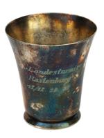 1937 NAZI GERMAN MILITARY SILVER PLATED SHOT CUP
