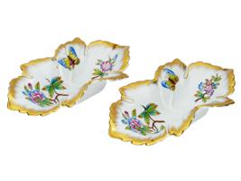 HUNGARIAN HAND PAINTED PORCELAIN DISHES BY HEREND