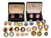 VINTAGE MENS INCOLAY CARNELIAN CAMEO CUFFLINKS IOB PIC-0